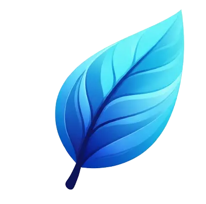 Blue leaf logo
